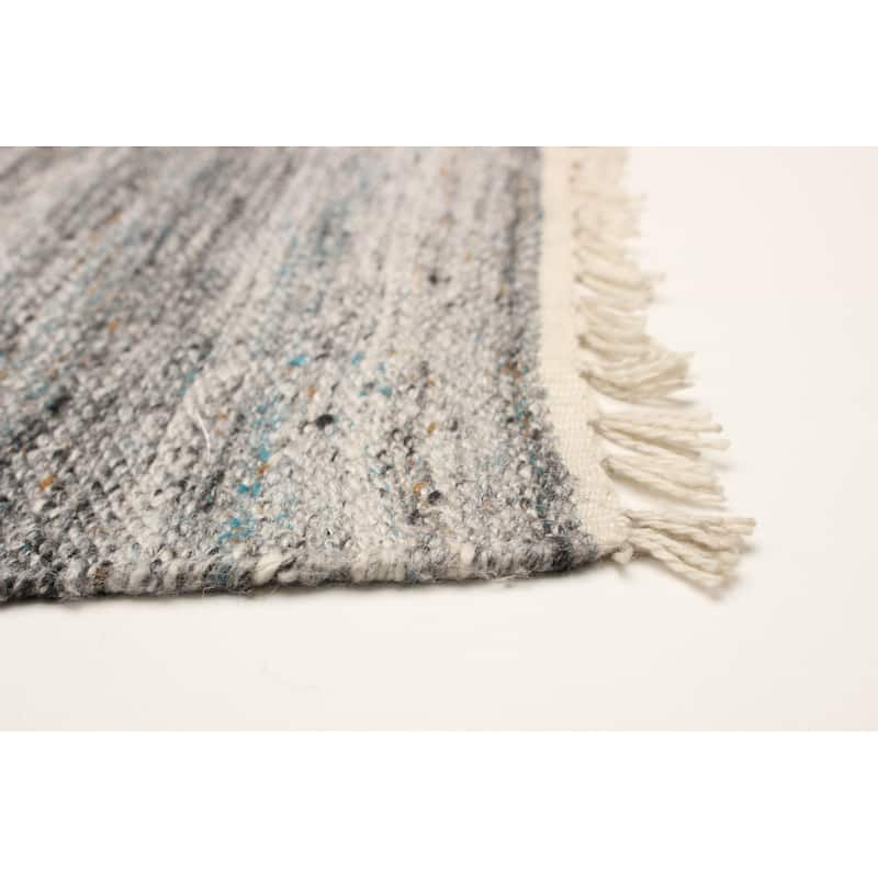 ECARPETGALLERY Flat-Weave Ankara FW Grey Wool Kilim - 5'0 x 8'1