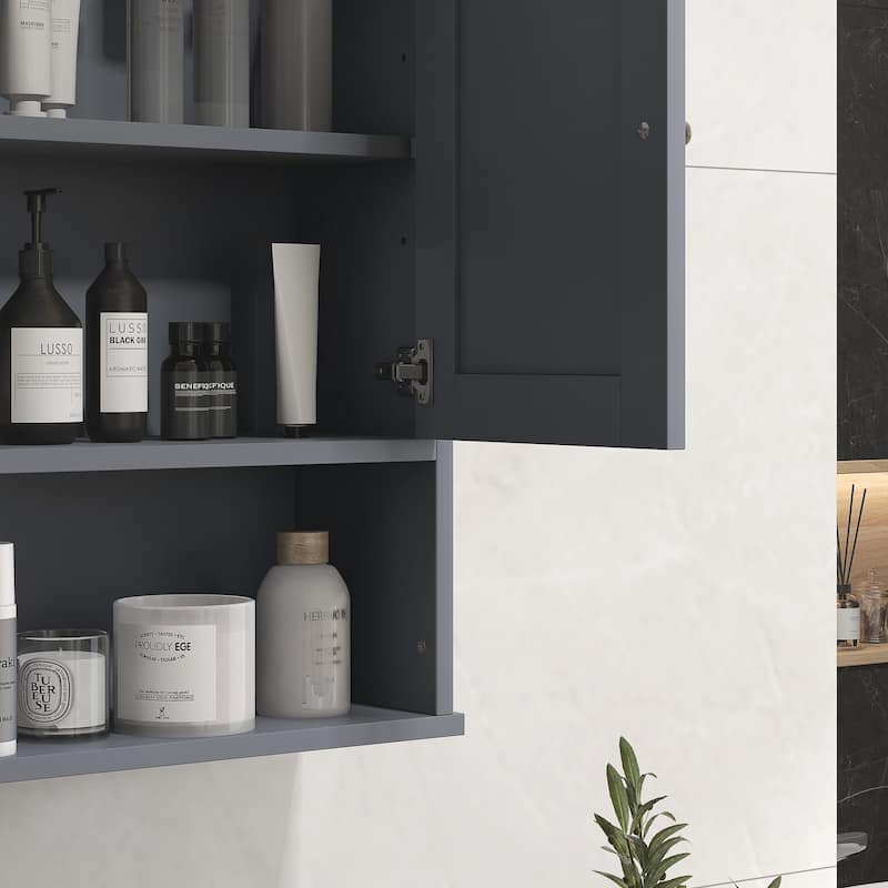 kleankin Farmhouse Bathroom Wall Cabinet