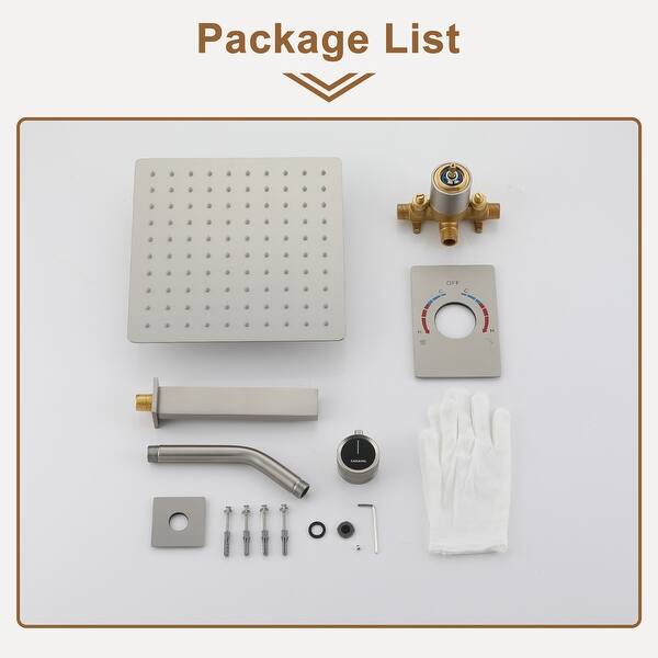CASAINC 10 Inch Wall Mounted Shower System with Tub Spout & CUPC ...