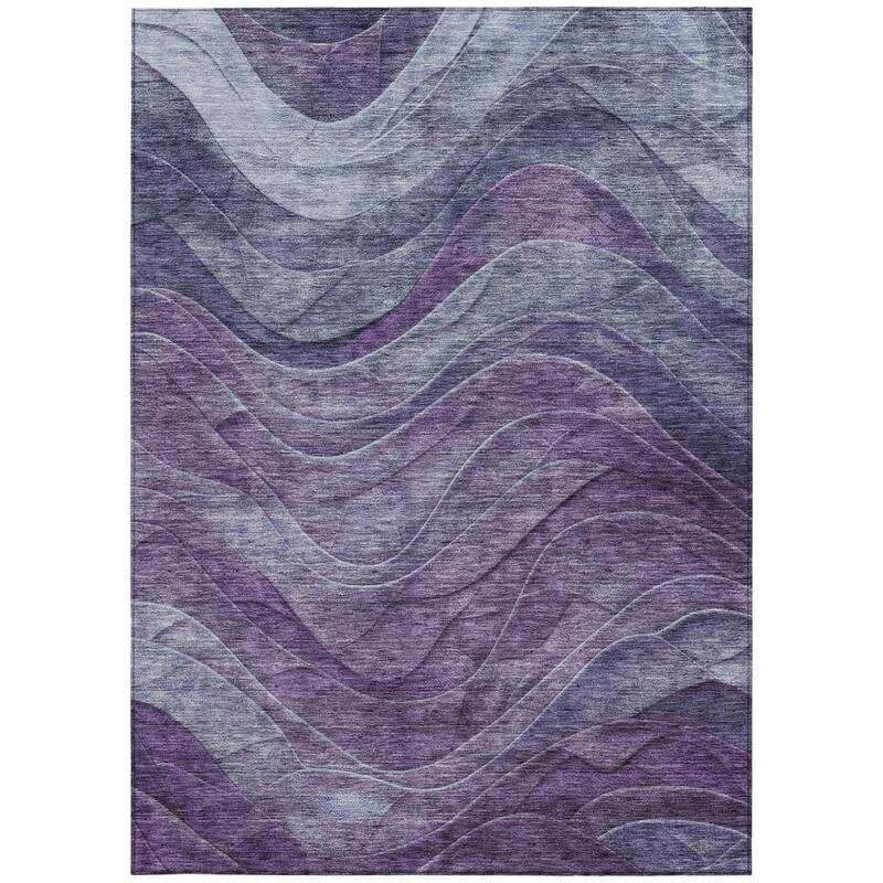 HomeRoots Abstract Transitional Rectangle Outdoor Rug