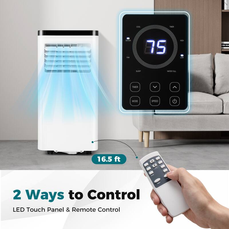 Gymax 8000 BTU Portable Air Conditioner w/ Control Panel & Remote