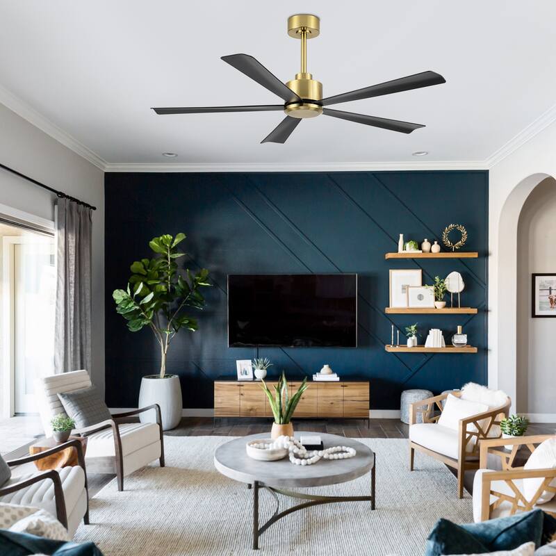 52-Inch 5-Blade Ceiling Fan with Remote without Light