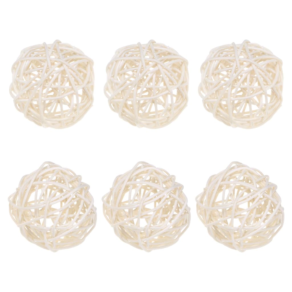 6-Pack Wicker Rattan Balls for Christmas/Weddings/DIY