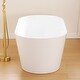 preview thumbnail 17 of 28, Freestanding Acrylic Soaking Bathtub With Chrome Drain And Overflow Holes