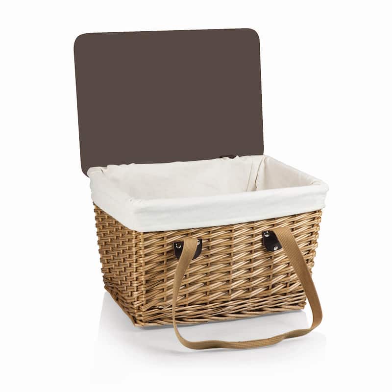 Picnic Time - Canasta Beige Willow Wicker Basket - N/A