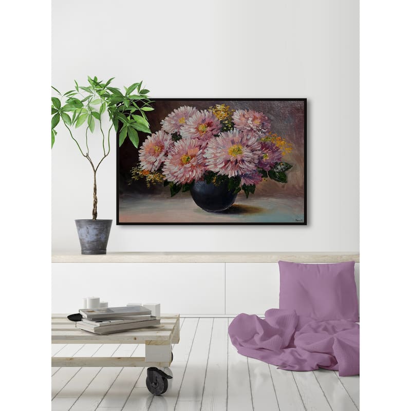 They Still Bloom Floater Framed Print on Canvas