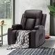 preview thumbnail 32 of 52, EROMMY Oversized Power Lift Recliner with Massage & Heat – PU Leather Chair with Pockets, Cup Holders & USB Port Brown - Variant 1