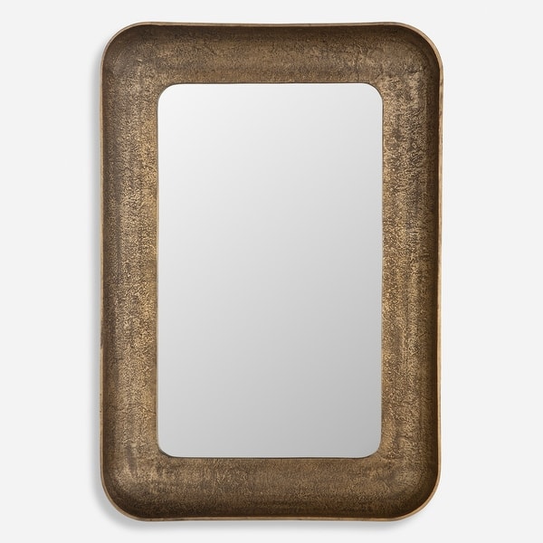 slide 2 of 6, Uttermost 07087 Alvaro 29-1/2" W x 42-1/2" H Rectangular Framed Brass