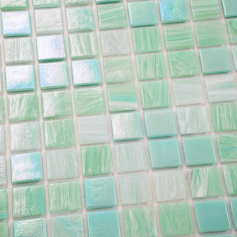 Apollo tile 12" x 12" Mingles Glossy Baby Blue Glass Tile (20 sq ft/case) - 20 Pack
