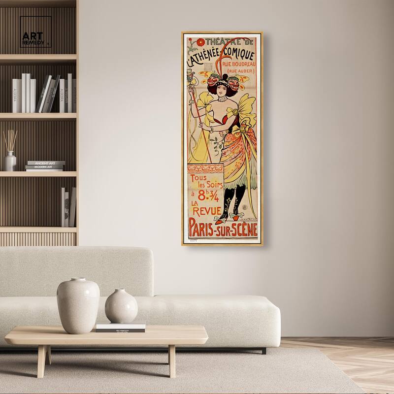 L Athenee Comique Panoramic Canvas by Art Remedy