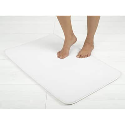 American Soft Linen Fluffy Foamed Bath Rug for Bathroom, 100% Polyester Fluffy Surface and Slip Resistant Bottom