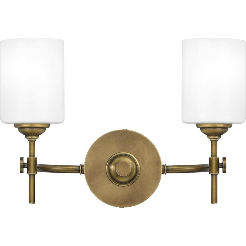 James Allan Stonewall 2 Light 15" Wide Bathroom Vanity Light - Weathered Brass