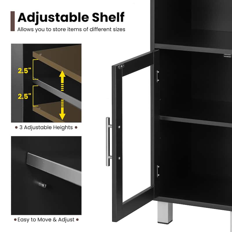 Costway 71'' Tall Tower Bathroom Storage Cabinet Organizer Display - See Details