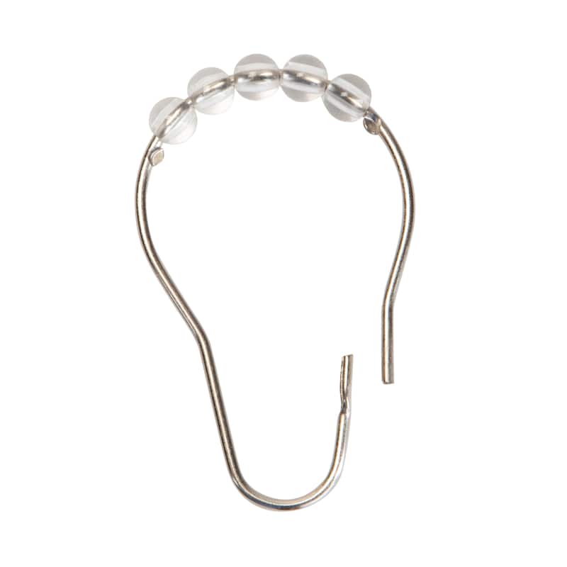 Bath Bliss 12 Pack Shower Curtain Rings in Clear
