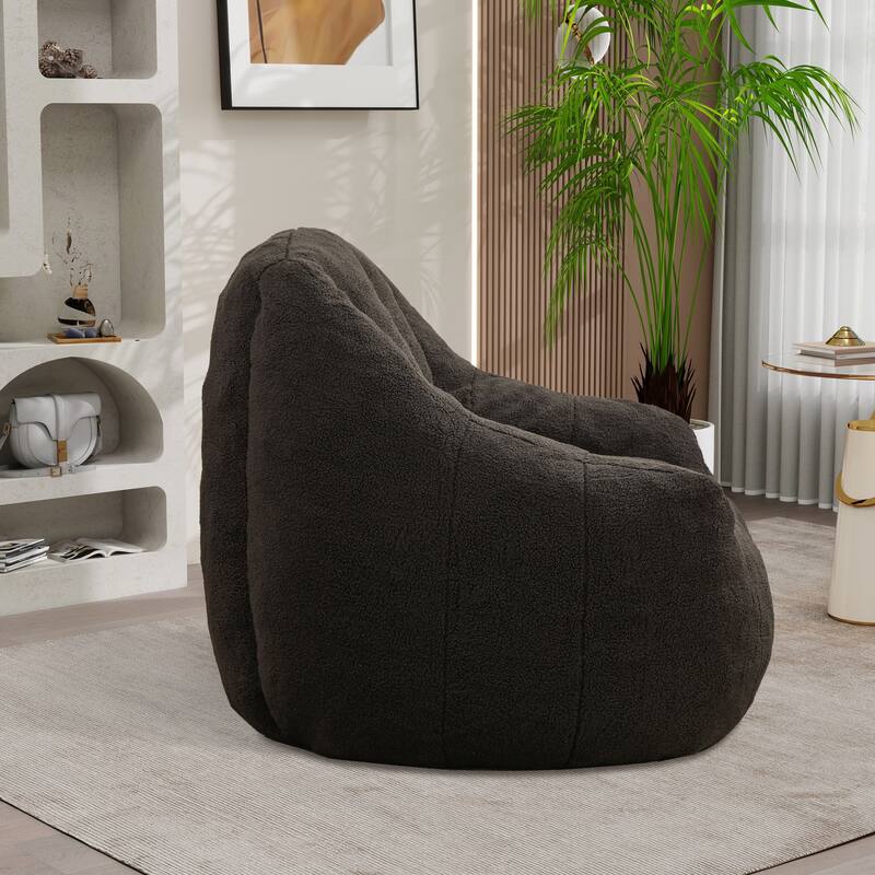 Upholstered Bean Bag Chair,Modern Lazy Floor Sofa Chair