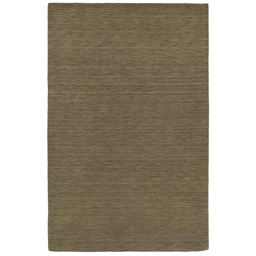Style Haven Heathered Solid Hand-crafted Plush Wool Area Rug