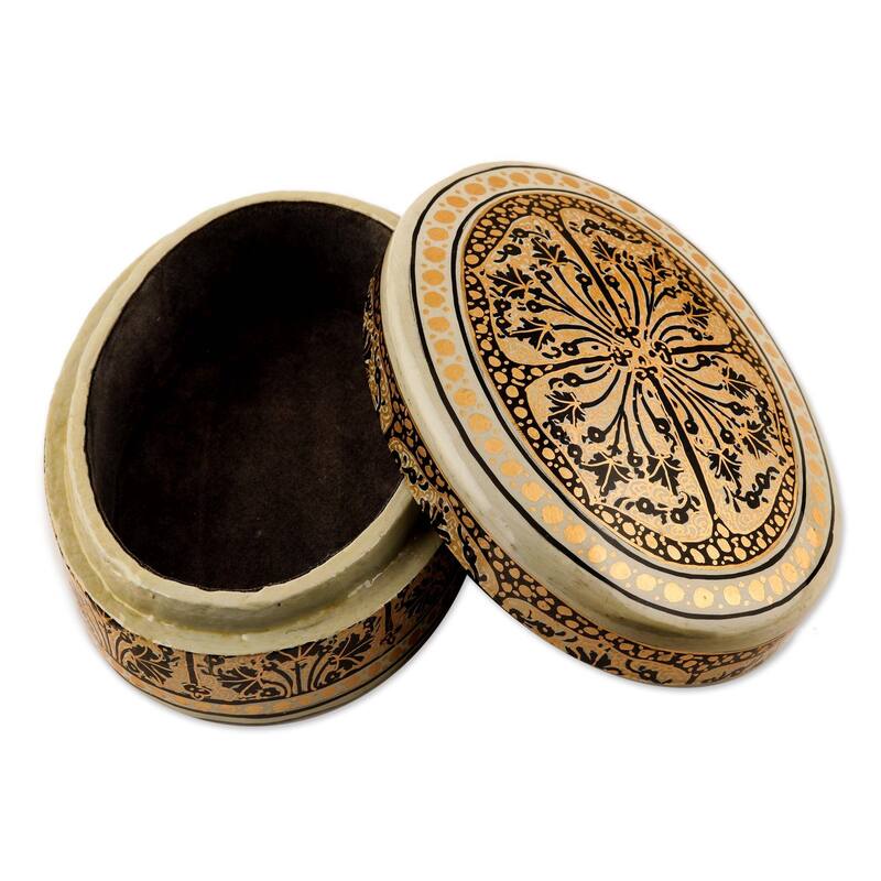 Novica Handmade Srinagar Grandeur Papier Mache Decorative Box
