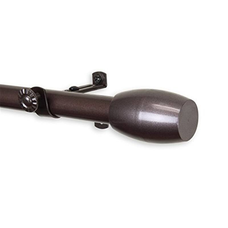 Decorative Window Curtain Rod - Tension Rod, Adjustable, Home Decor, Cocoa Finish, 48 Inch - 84