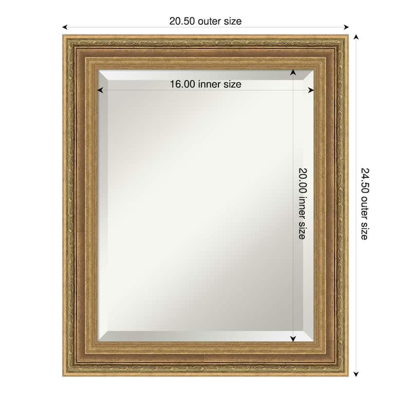 Elliot Gold Beveled Framed Bathroom Vanity Wall Mirror - Elliot Gold - 21 x 25 in