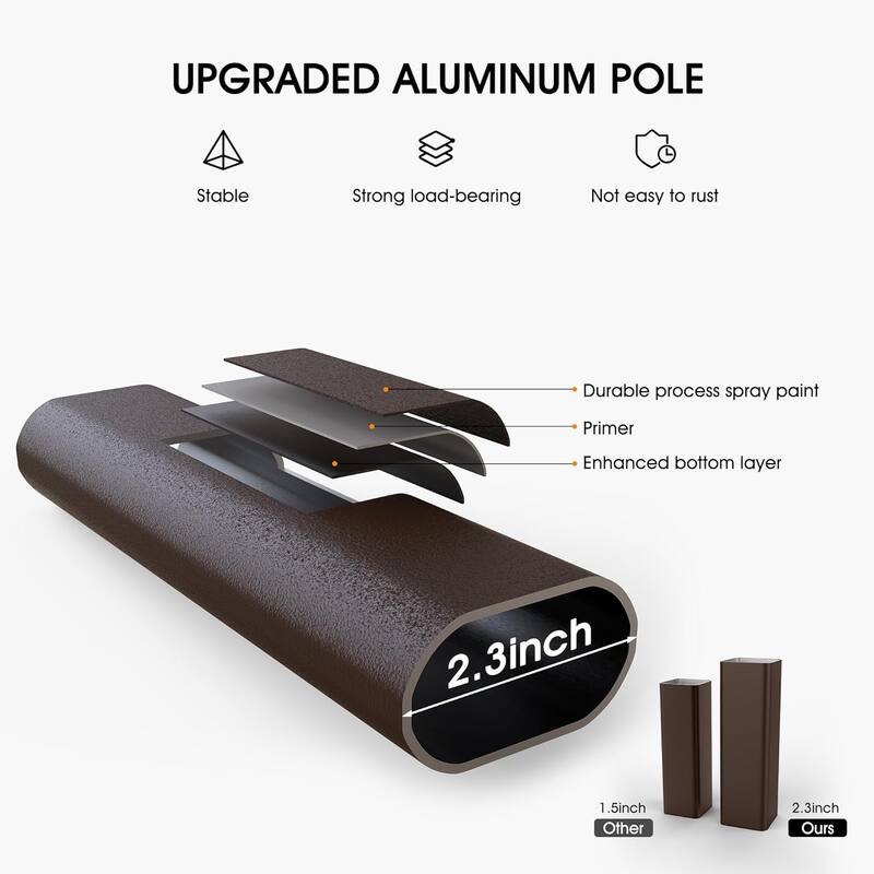 PURPLE LEAF Deluxe Outdoor Patio Porch Swing with Weather Resistant Steel Frame, Cushions and Pillow Included