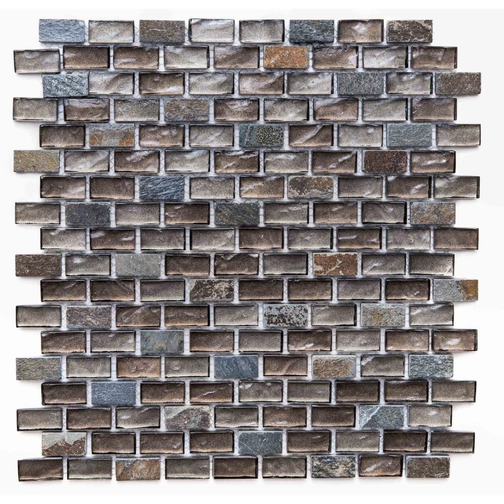 Victory Brick 0.75x1.13 Noce Frosted Glass Mosaic Tile - Wall & Backsplash