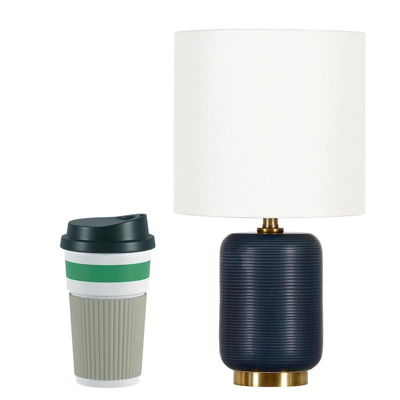 Lambert 15" Tall Ceramic Table Lamp with Fabric Shade