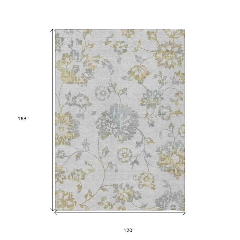 HomeRoots Floral Transitional Rectangle Outdoor Rug
