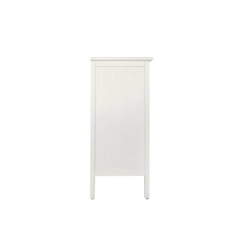 3-Drawer Storage Cabinet with Pine Legs & Metal Handles for Entryway or Bedroom Organization