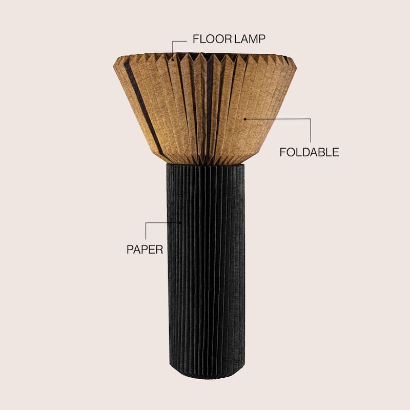 Archer 37" Modern Pleated Shade Floor Lamp