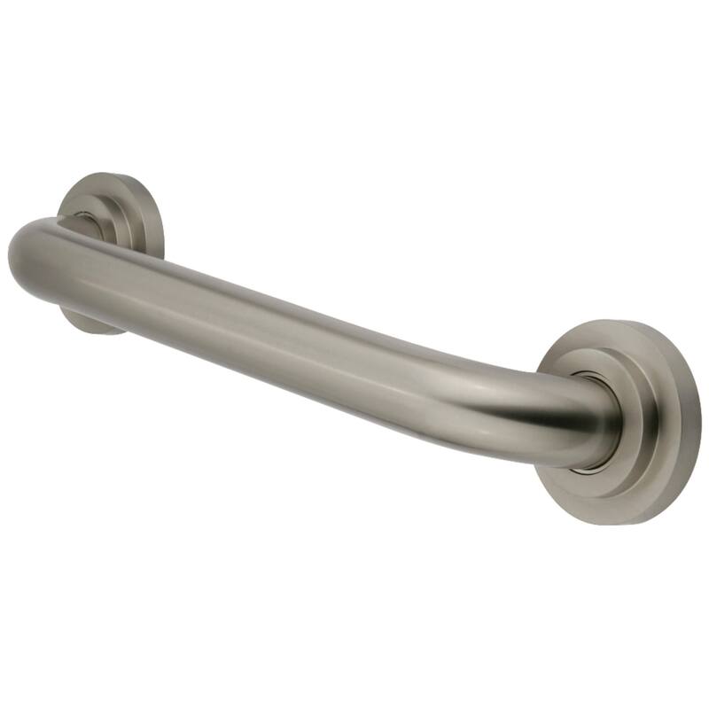 Kingston Brass Manhattan 18-Inch X 1-1/4-Inch OD Decorative Grab Bar - Brushed Nickel
