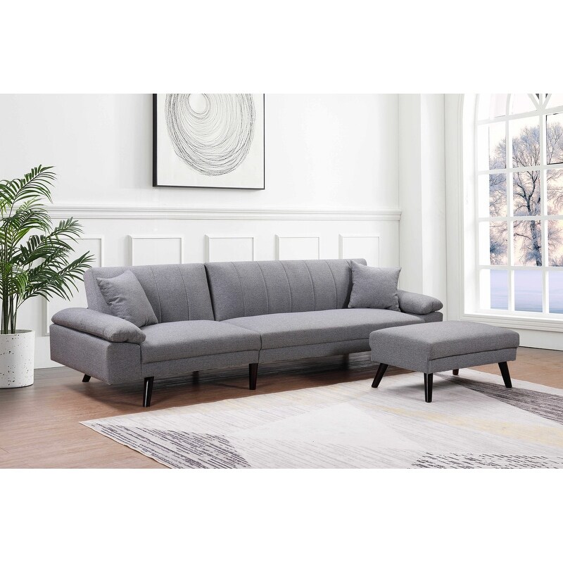 Broyerk 3 Pcs Modern Sectional Sofa Bed W Ottoman Overstock 32641571