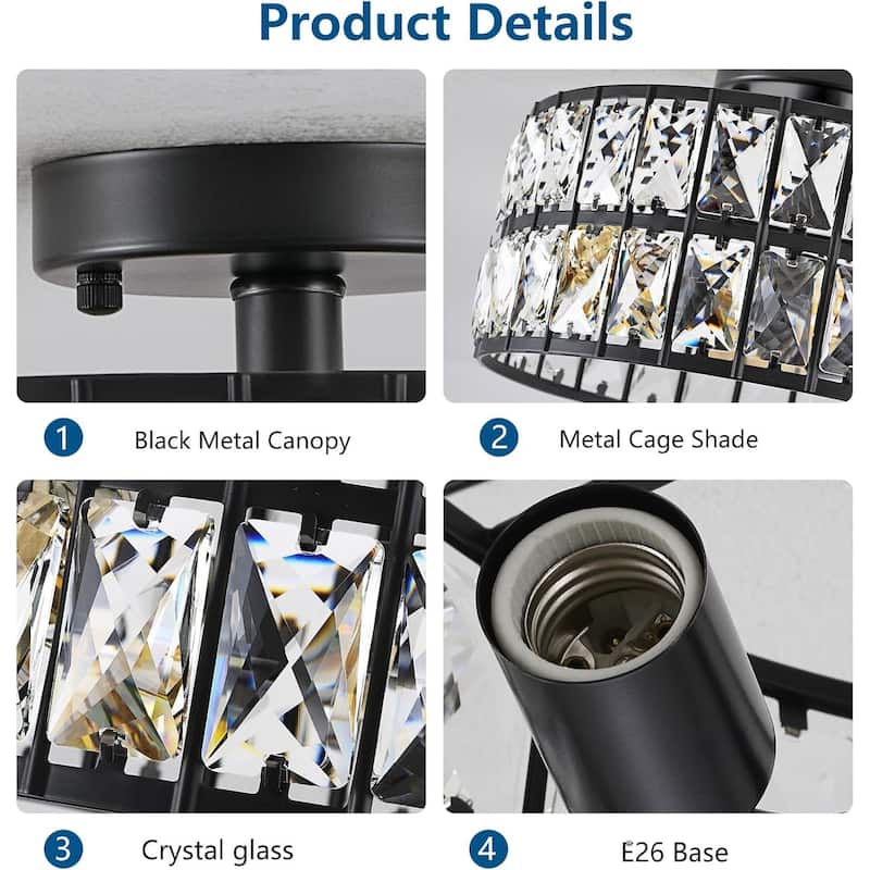 3-light chandelier light black ceiling light metal,crystal kitchen light