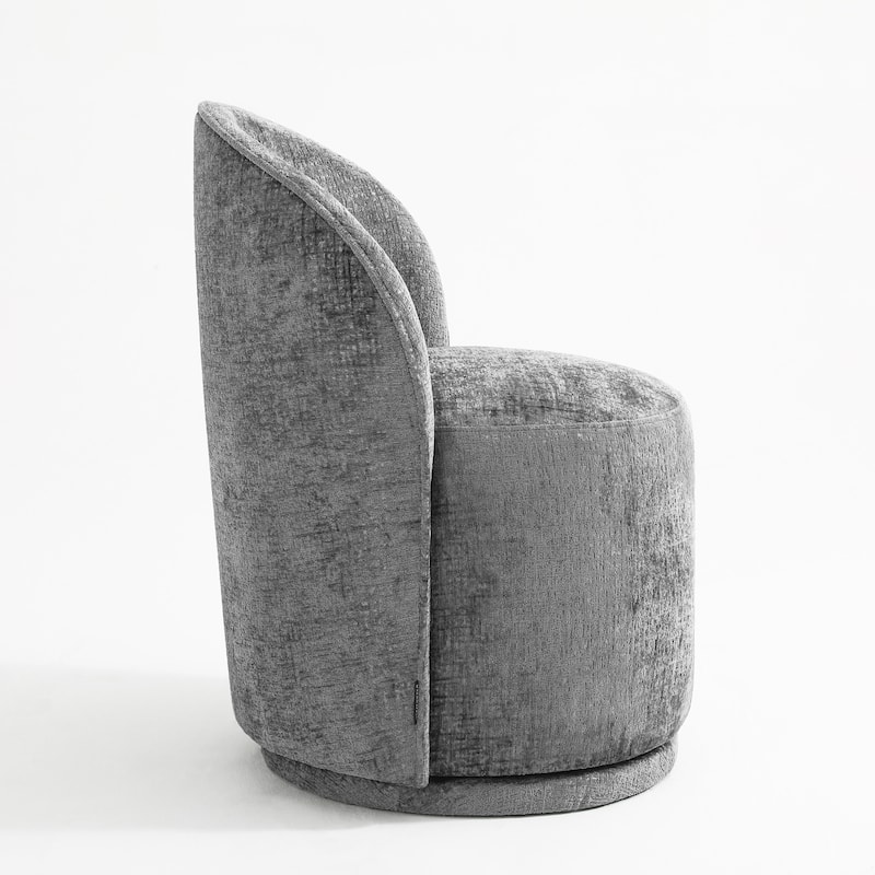 Modern Armless 360-Degree Swivel Dining Chair Barrel Chair