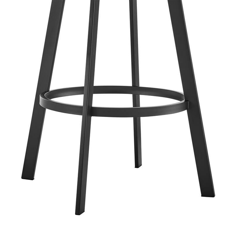 Ramona Modern Swivel Bar Stool, Upholstered Counter Height Chair with Iron Frame