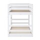 preview thumbnail 8 of 9, Functional And Aesthetic Design Twin Over Twin Wooden Bunk Bed with Ladder, White