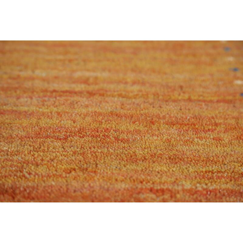 Hand Knotted Oriental 100% Wool Carpet Tribal Tribal Oranges & Rust Gabbeh Area Rug - 7' 8'' X 5' 0''