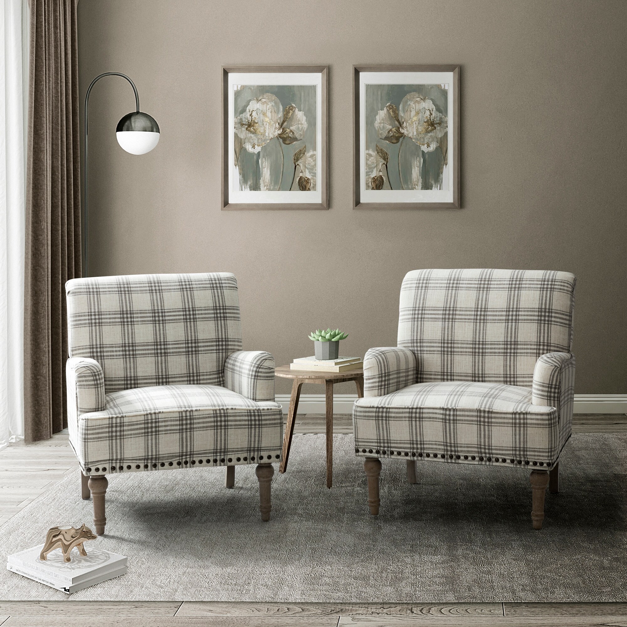 Plaid online accent chair