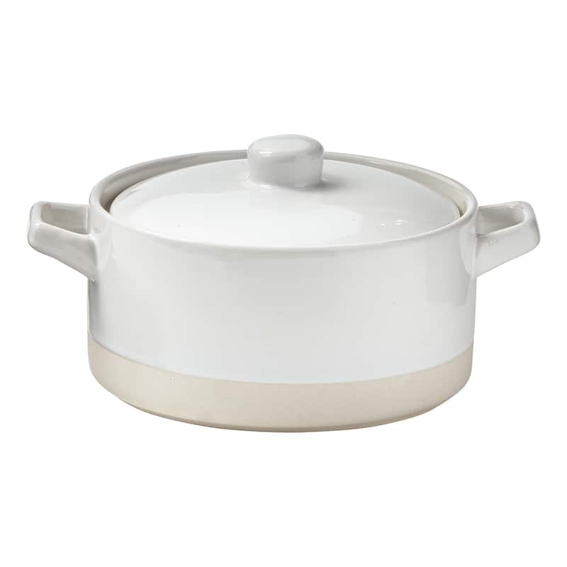 Individual White Ceramic Casserole Baker 12oz Dishwasher Safe Everyday Bakeware 3h x 6.6l x 4.9w