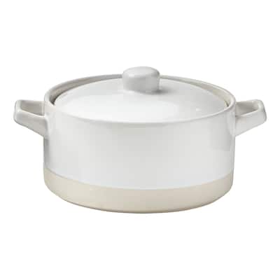 Individual White Ceramic Casserole Baker 12oz Dishwasher Safe Everyday Bakeware 3h x 6.6l x 4.9w