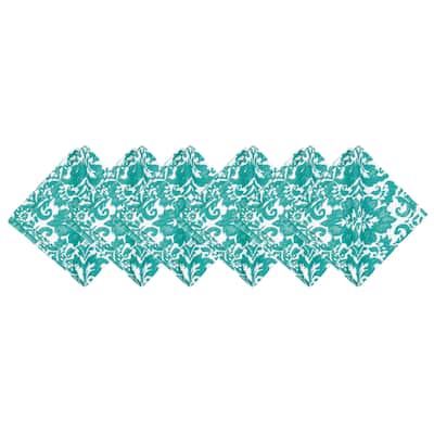 Madison Aqua Cotton Reversible Napkin Set of 6 - Set of 6