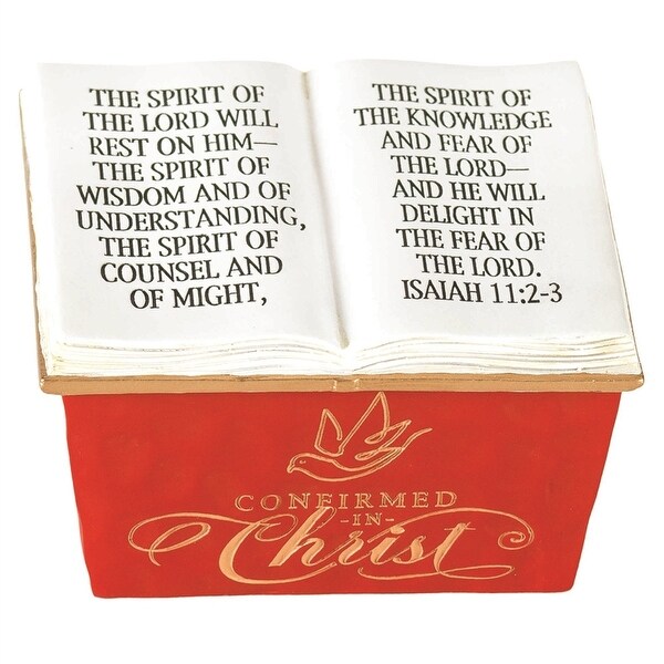 1.8" Golden First Communion Box with Verse from John 6:33 - N/A
