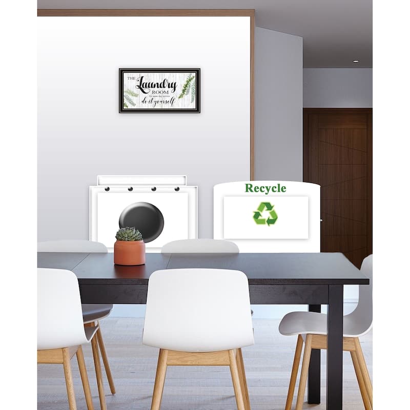 TrendyDecor4U Contemporary "The Laundry Room-Same Day Service" Framed Print Wall Art