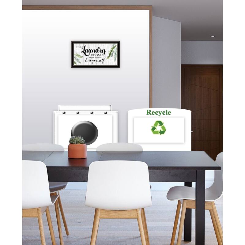 TrendyDecor4U Contemporary "The Laundry Room-Same Day Service" Framed Print Wall Art