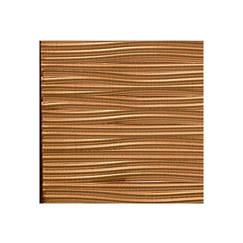 FASÄDE Waves Horizontal 4-foot x 8-foot PVC Wall Panel in Polished Copper - Sample