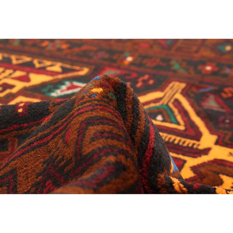 ECARPETGALLERY Hand-knotted Teimani Orange Wool Rug - 3'7 x 5'11