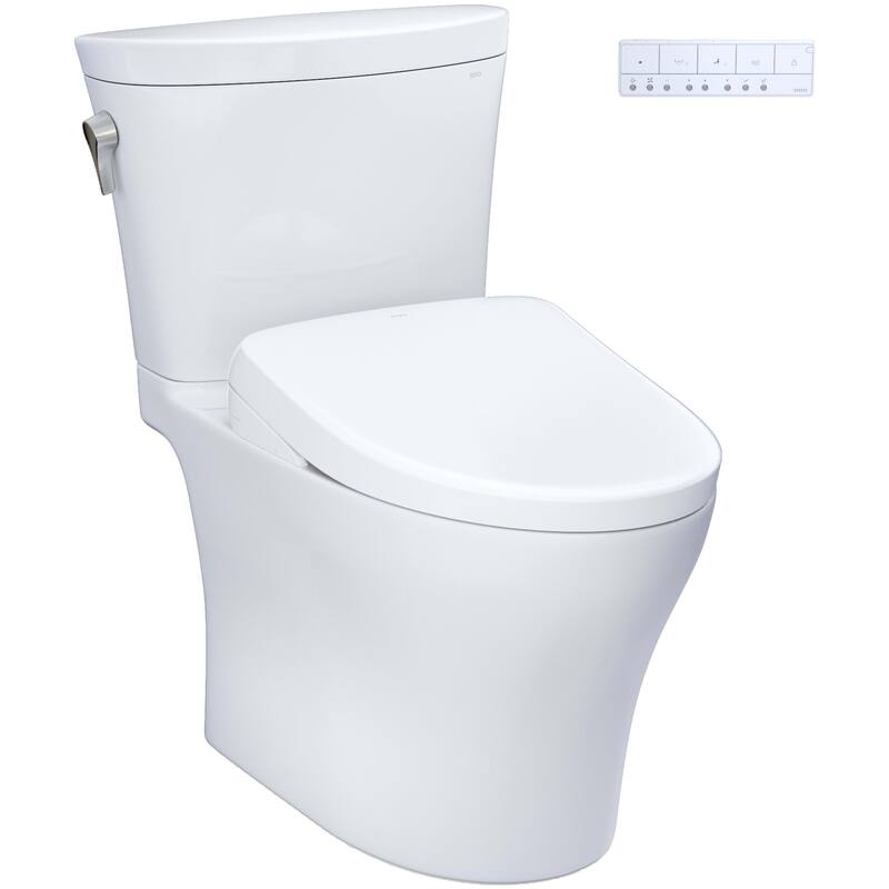 Toto MW4484736CEMFGNA#01 Aquia IV 0.9 / 1.28 GPF Dual Flush Two Piece Elongated Chair Height Toilet