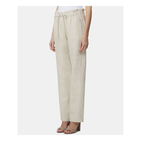 TAHARI Womens Ivory Wear To Work Pants Size 12