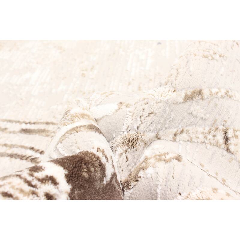 ECARPETGALLERY Machine Made Echo Tan Area Rug