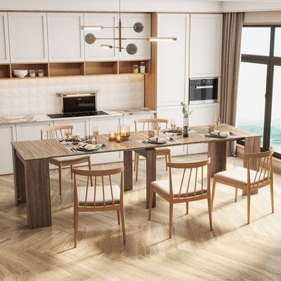 2 in 1 Multifunctional Extendable Console Table Dining Table