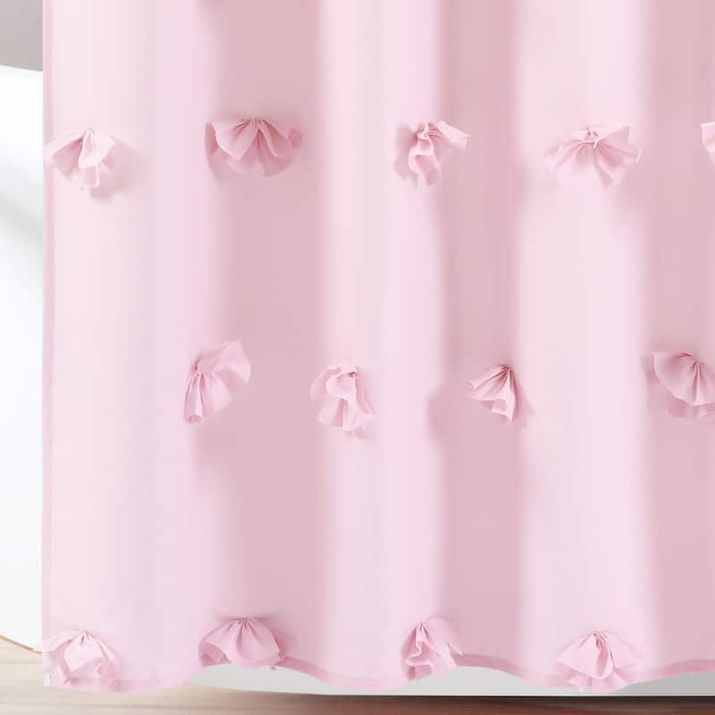 Silver Orchid Sterling Polyester Shower Curtain
